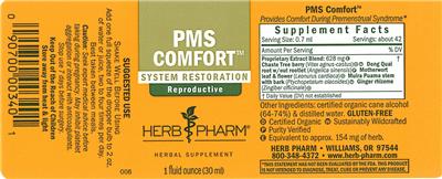 Photo of the Herb Pharm PMS Comfort label