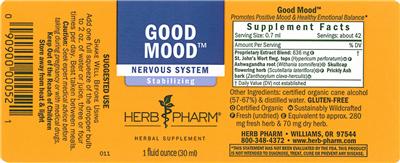 Photo of the Herb Pharm Good Mood label
