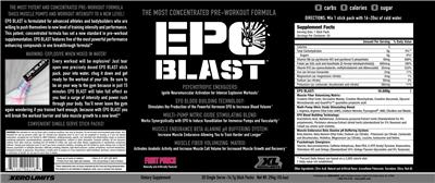 Photo of the Xero Limits EPO Blast Fruit Punch label