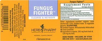 Photo of the Herb Pharm Fungus Fighter label