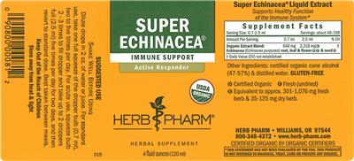 Photo of the Herb Pharm Super Echinacea label