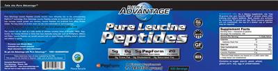 Photo of the Pure Advantage Pure Leucine Peptides label