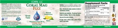 Photo of the Coral Coral Mag Fizz Natural Lemon-Lime Flavor label