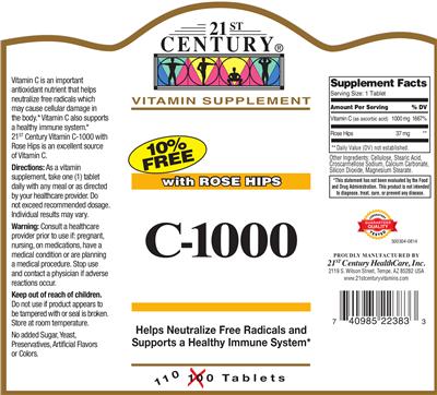 Photo of the 21st Century C-1000 with Rose Hips label