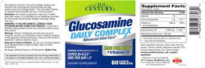 Photo of the 21st Century Glucosamine Daily Complex label