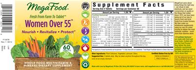 Photo of the MegaFood Women Over 55 label