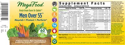 Photo of the MegaFood Men Over 55 label