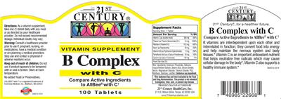 Photo of the 21st Century B Complex with C label