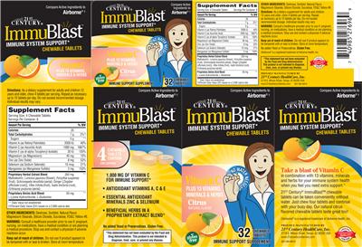 Photo of the 21st Century ImmuBlast Citrus label