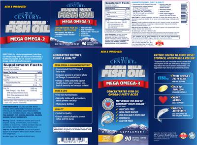 Photo of the 21st Century Alaska Wild Fish Oil Mega label