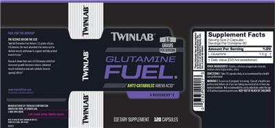 Photo of the Twinlab Glutamine Fuel label