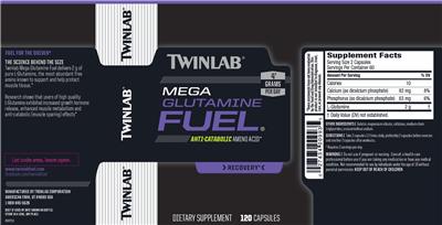 Photo of the Twinlab Mega Glutamine Fuel label