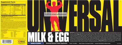 Photo of the Universal Milk & Egg Vanilla Flavor label