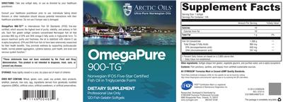 Photo of the Arctic Oils OmegaPure 900-TG label