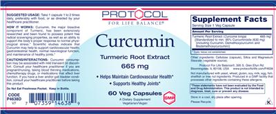 Curcumin Turmeric Root Extract 665 mg
