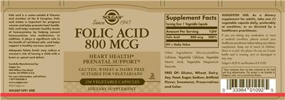Folic Acid 800 mcg
