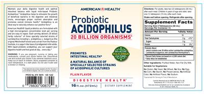 Probiotic Acidophilus Plain Flavor