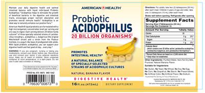 Probiotic Acidophilus Natural Banana Flavor