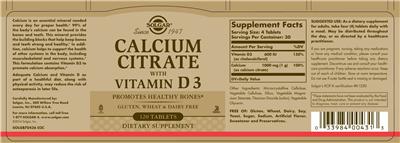 Calcium Citrate with Vitamin D3