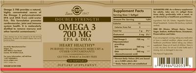 Double Strength Omega 3 700 mg EPA & DHA