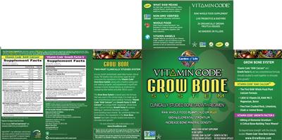 Photo of the Garden of Life Vitamin Code Vitamin Code RAW Calcium label