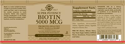 Super Potency Biotin 5000 mcg