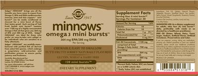 Minnows Omega 3 Mini Bursts Tutti Frutti Sorbert
