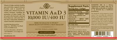 Vitamin A & D 3 10,000 IU/400 IU