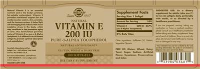 Natural Vitamin E 200 IU