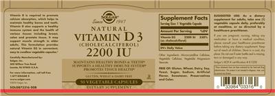 Natural Vitamin D3 2200 IU