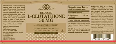 Reduced L-Glutathione 50 mg