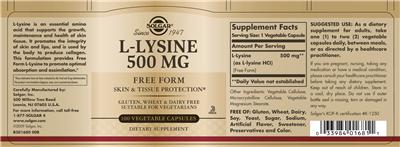 L-Lysine 500 mg
