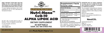 Nutri-Nano CoQ-10 Alpha Lipoic Acid