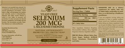 Yeast-Free Selenium 200 mcg