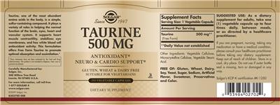 Taurine 500 mg