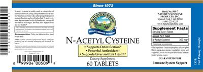 Photo of the Nature's Sunshine N-Acetyl Cysteine label
