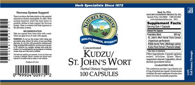 Photo of the Nature's Sunshine Kudzu/St. John's Wort label