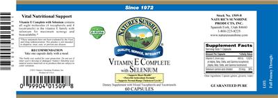Vitamin E Complete With Selenium