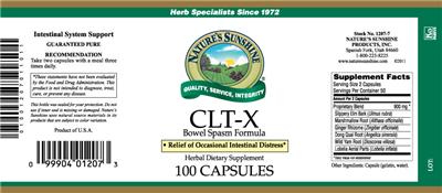 Photo of the Nature's Sunshine CLT-X label