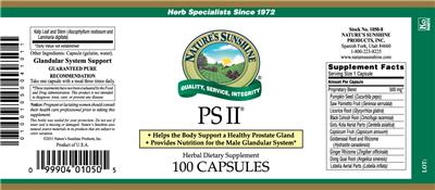 Photo of the Nature's Sunshine PS II label