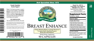 Photo of the Nature's Sunshine Breast Enhance label