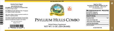 Photo of the Nature's Sunshine Psyllium Hulls Combo label