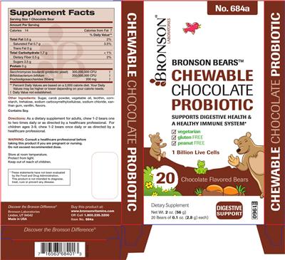 Bronson Bears Chewable Chocolate Probiotic