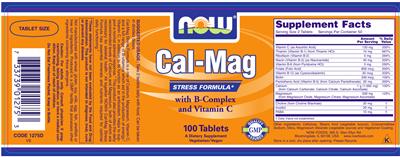 Photo of the NOW Cal-Mag With B-Complex & Vitamin C label