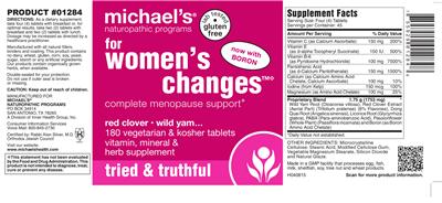 Photo of the Michael's Naturopathic Programs For Women's Changes label