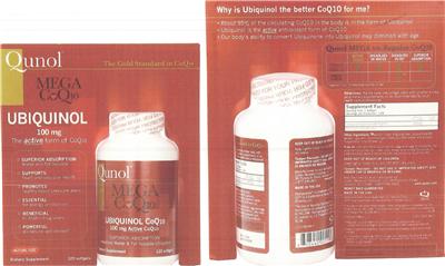 Photo of the Qunol Mega CoQ10 100 mg label