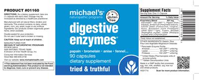 Photo of the Michael's Naturopathic Programs Digestive Enzymes label