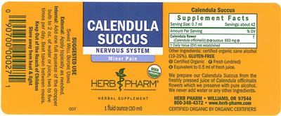 Photo of the Herb Pharm Calendula Succus label