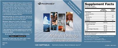 Photo of the Pharmanex MarineOmega label