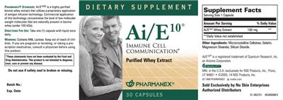 Photo of the Pharmanex Ai/E10 label